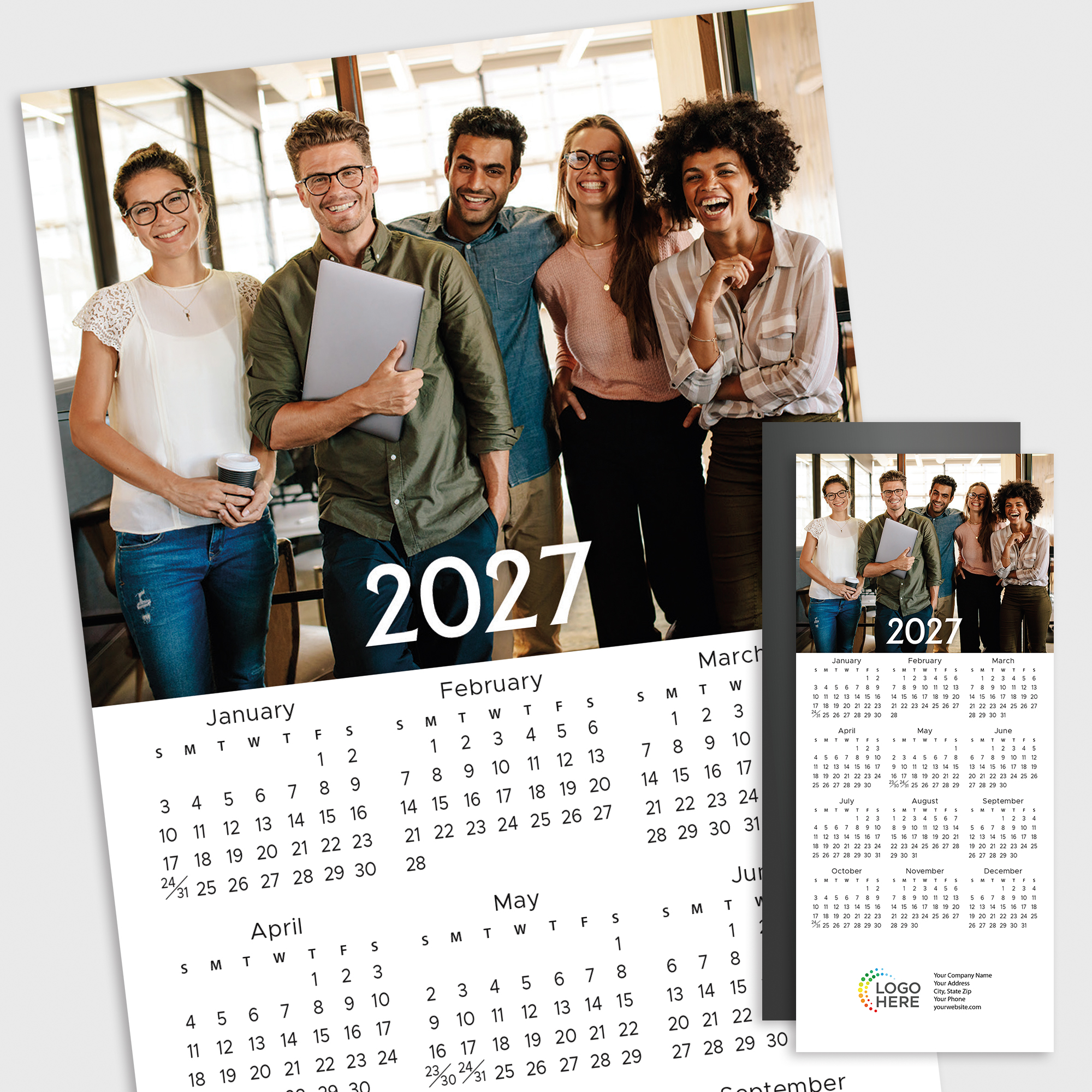 Custom Magnetic Mini Calendar D3495Q-4A